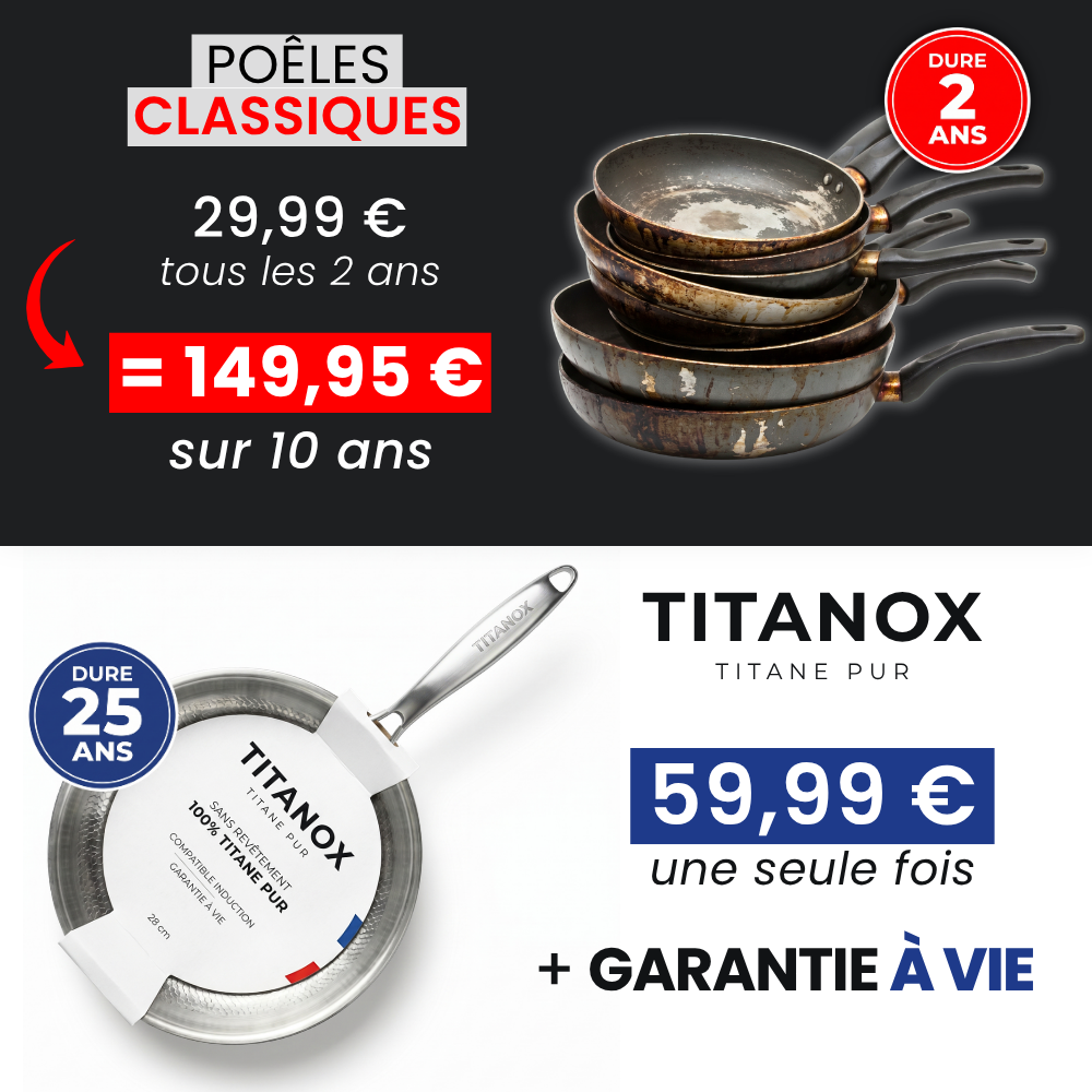 Poêle 100% Titane Pur | TITANOX®