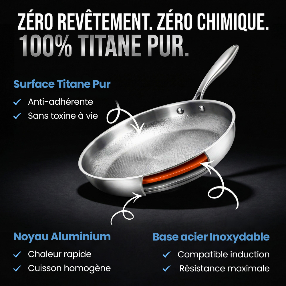 Poêle 100% Titane Pur | TITANOX®